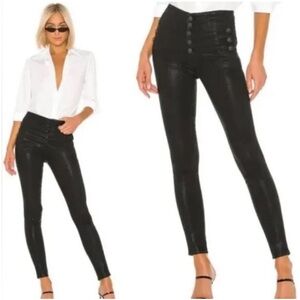 J Brand Women’s Black Coated Leather Like Jeans